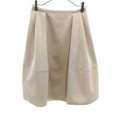 FOXEY NEW YORK フォクシーニューヨーク 日本製 ミディ丈 フレアスカート 38 グレージュ