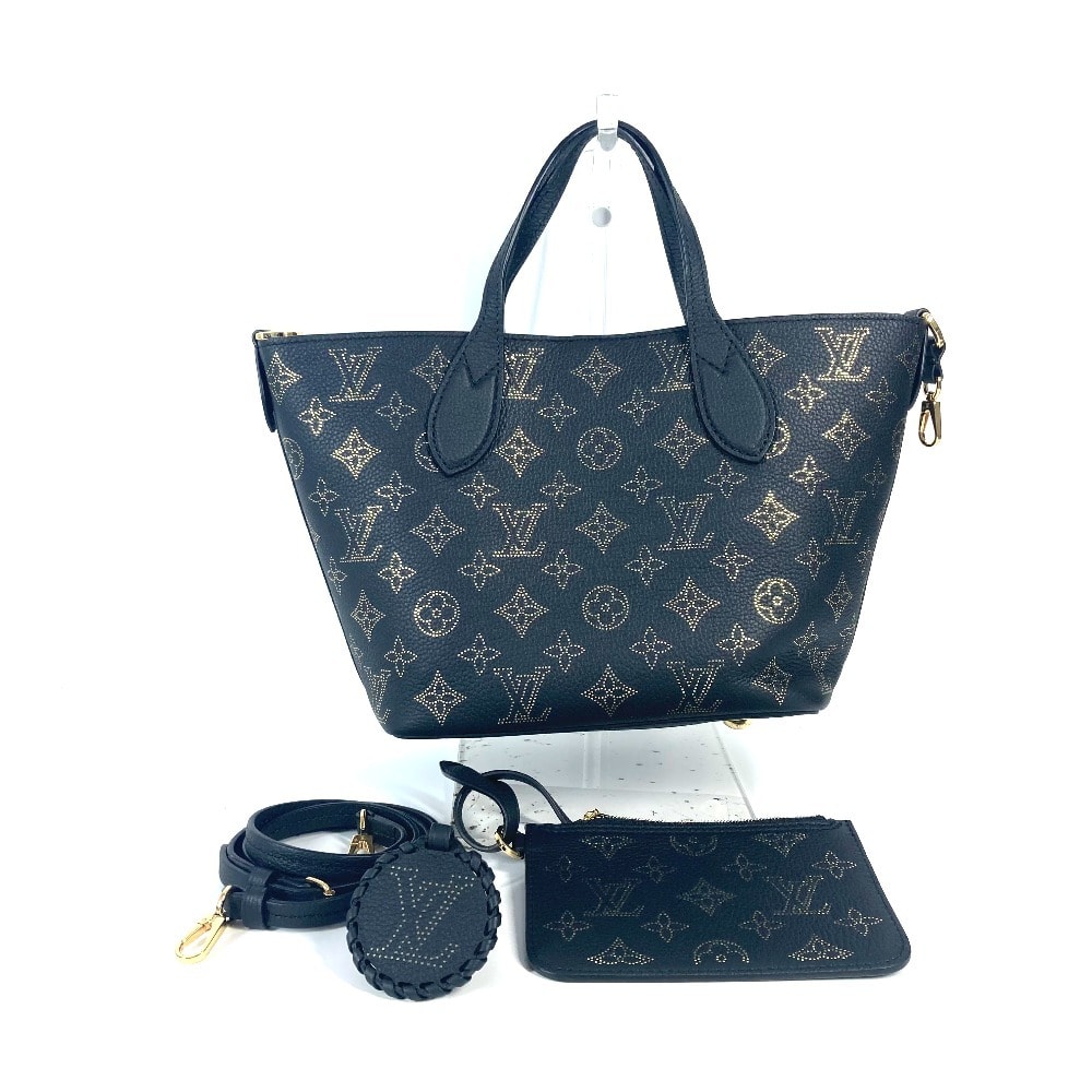 ルイヴィトン LOUIS VUITTON ブロッサムPM M23393 モノグラムマヒナ トートバッグ カバン 斜め掛け ハンドバッグ ショルダーバッグ モノグラムマヒナレザー ブラック 新品同様