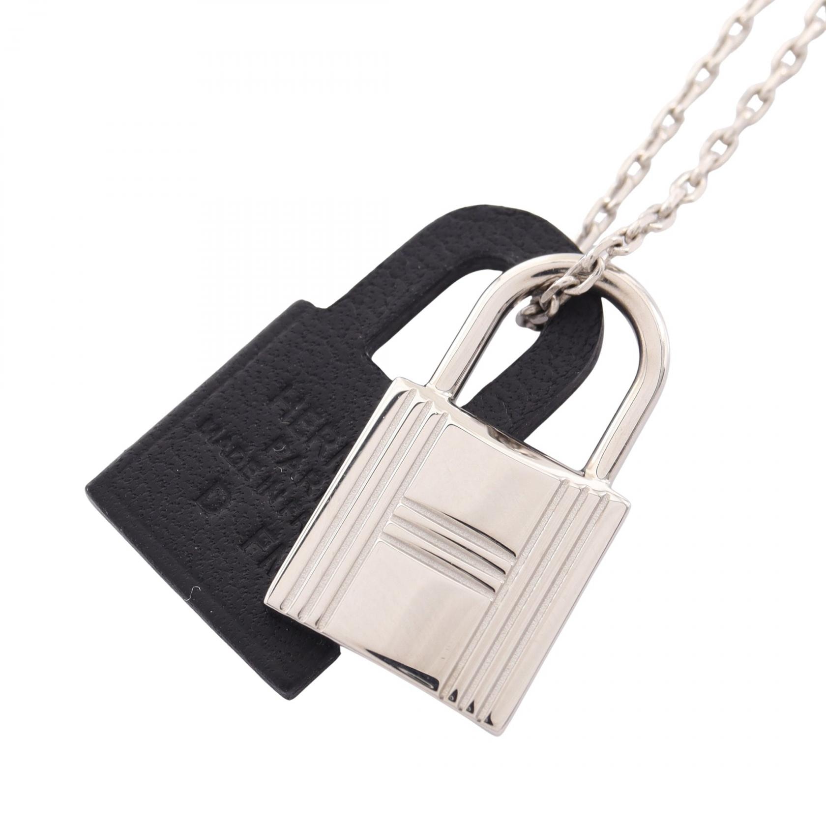 エルメス HERMES オーケリーPM ネックレス ジュエリー メタル / ヴォースイフト ヴォースイフト D刻印(2019年製造) レディース シルバー系 / ブラック系 【中古】