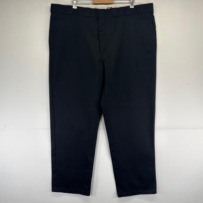 古着 ディッキーズ Dickies パンツ 874 ワンポイントロゴ テーパード 大きいサイズ ブラック系 メンズ