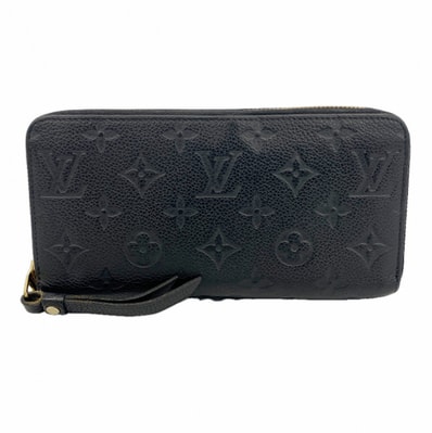 【6dd4077】ルイヴィトン 長財布 モノグラム・アンプラント ジッピーウォレット M60571 ノワール【中古】レディース