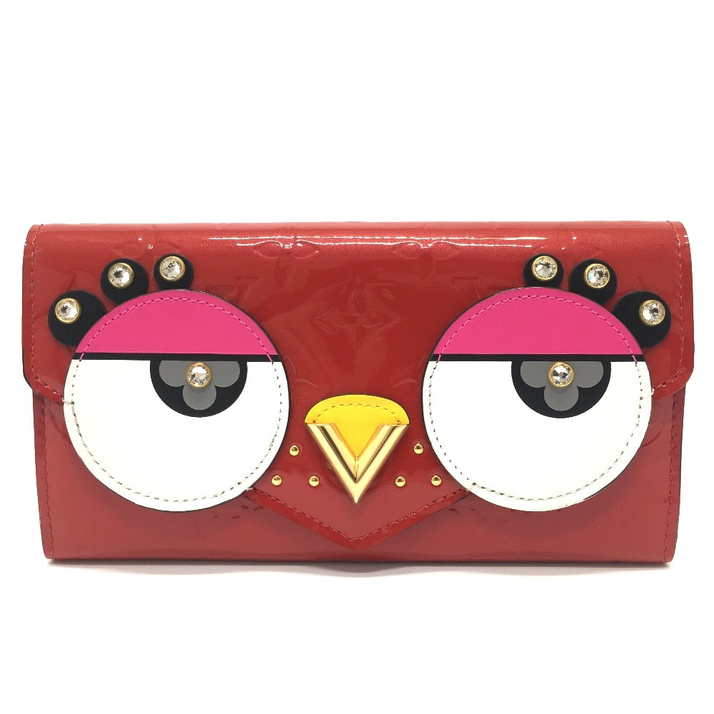 ルイヴィトン LOUIS VUITTON ポルトフォイユ サラ バード 鳥 M90489 モノグラムヴェルニ 長財布 モノグラムヴェルニ スリーズ レッド