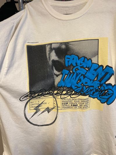 Travis Scott Cactus Jack For Fragment Manifest Tee "White"