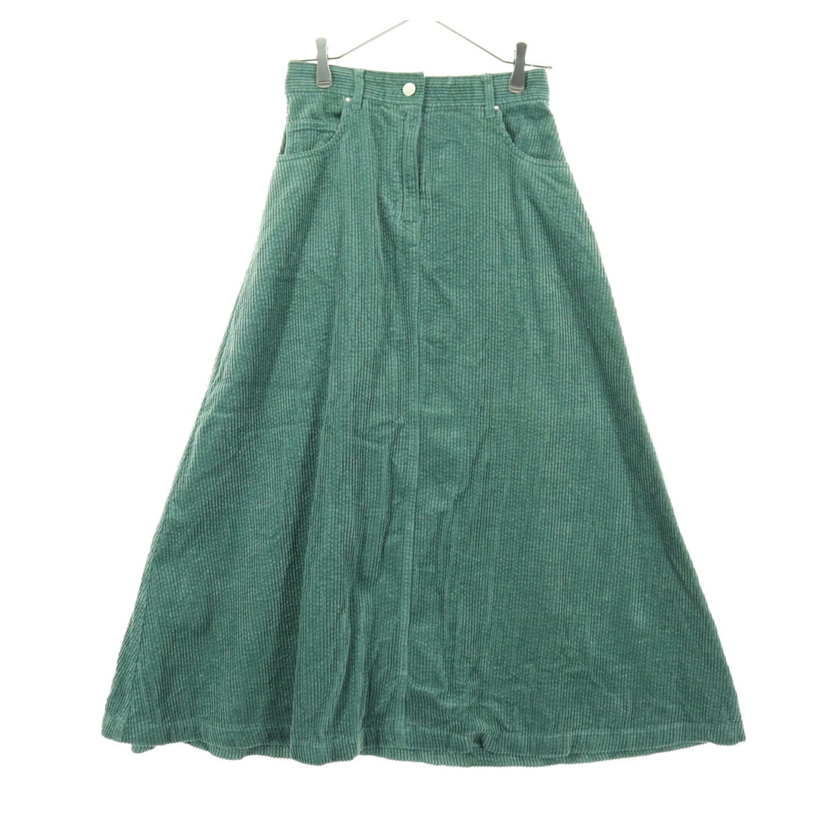 未使用 BEAMS HEART ビームスハート コーデユロイ ロングスカート M グリーン