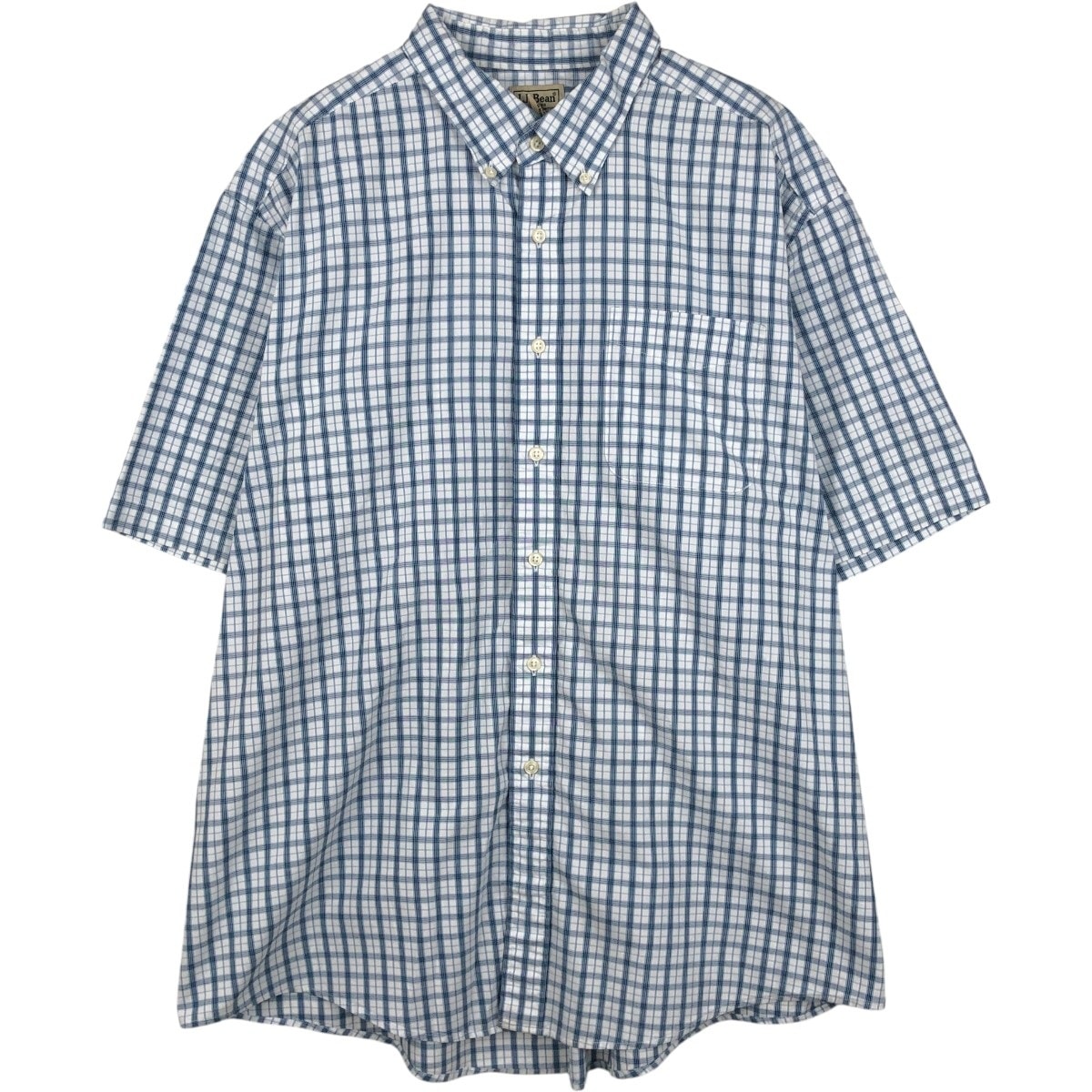 古着 エルエルビーン L.L.Bean 半袖 ボタンダウン チェックシャツ メンズXL相当 ヴィンテージ/eaa653147