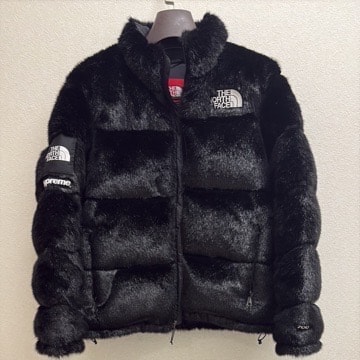 Supreme x The North Face Faux Fur Nuptse Jacket "Black"