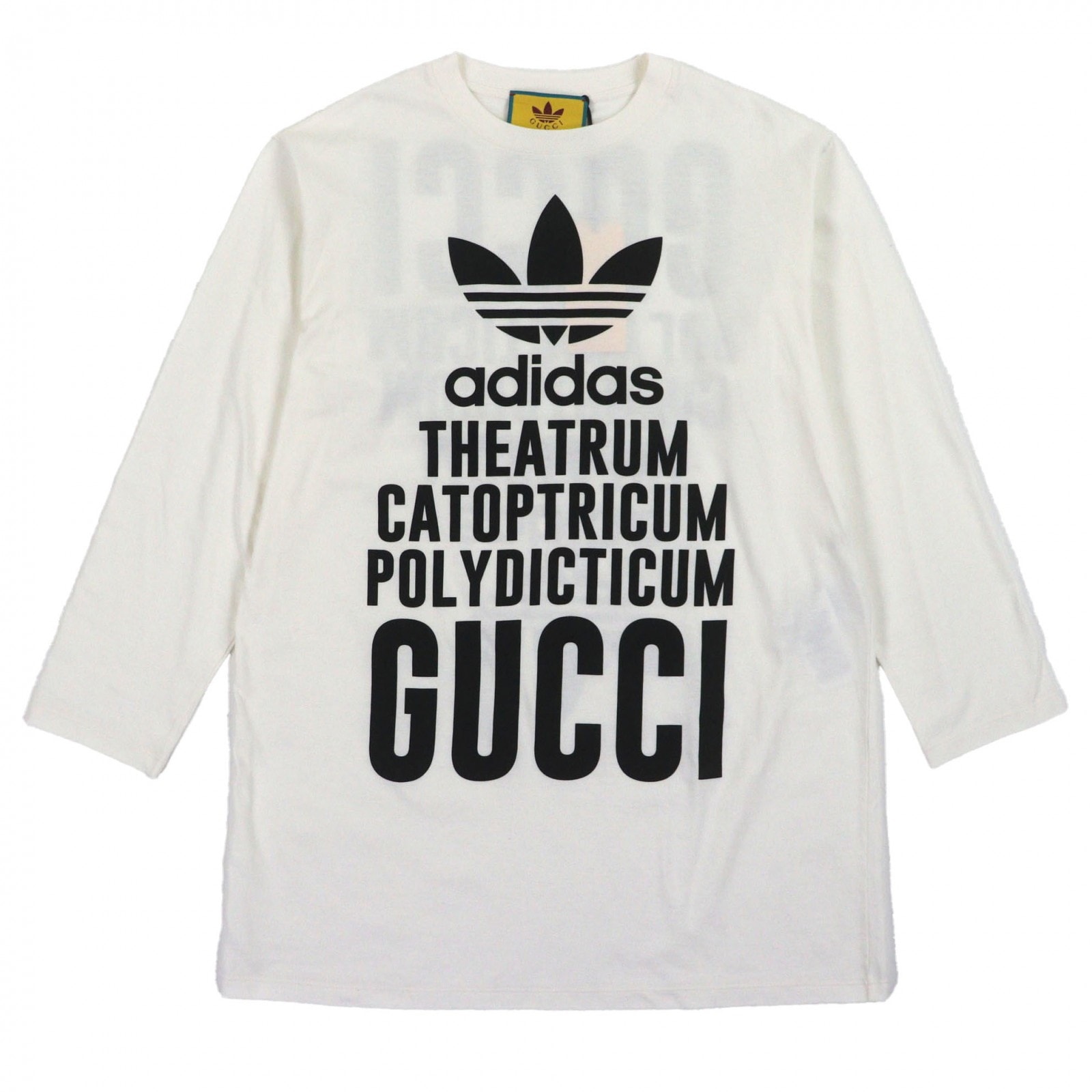 未使用品 グッチ アディダス 長袖Tシャツ ホワイト メンズ XS 721393