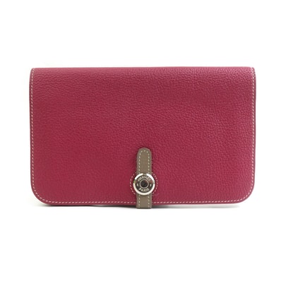 エルメス HERMES 長財布 ドゴンGM トゴ トスカ×エトゥープ ユニセックス【中古】 h31758a