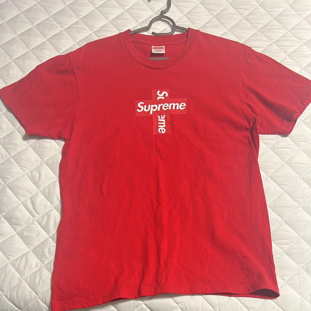 Supreme Cross Box Logo Tee "Red"
