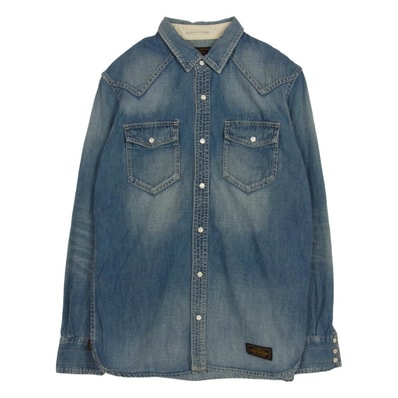 NEIGHBORHOOD ネイバーフッド 長袖シャツ 16AW 162NYNH-SHM01 RAWHIDE/C-SHIRT LS デニム ウエスタン 長袖 シャツ ブルー系 S【中古】