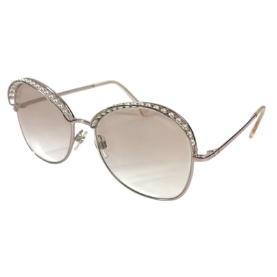 シャネル CHANEL CC ココマーク ロゴ フェイクパール 4246-H 眼鏡 メガネ アイウェア めがね サングラス プラスチック ベージュ系