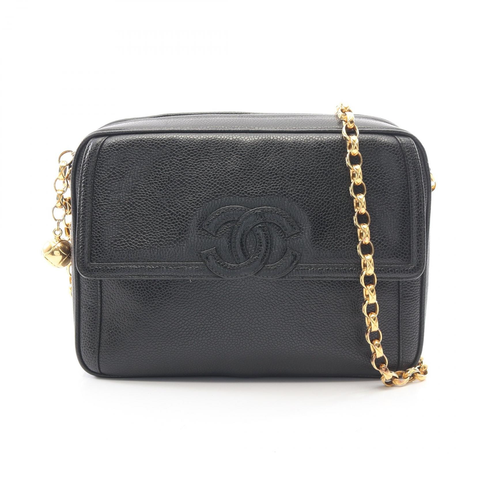 シャネル CHANEL ココマーク ショルダーバッグ バッグ レザー レディース ブラック系 【中古】