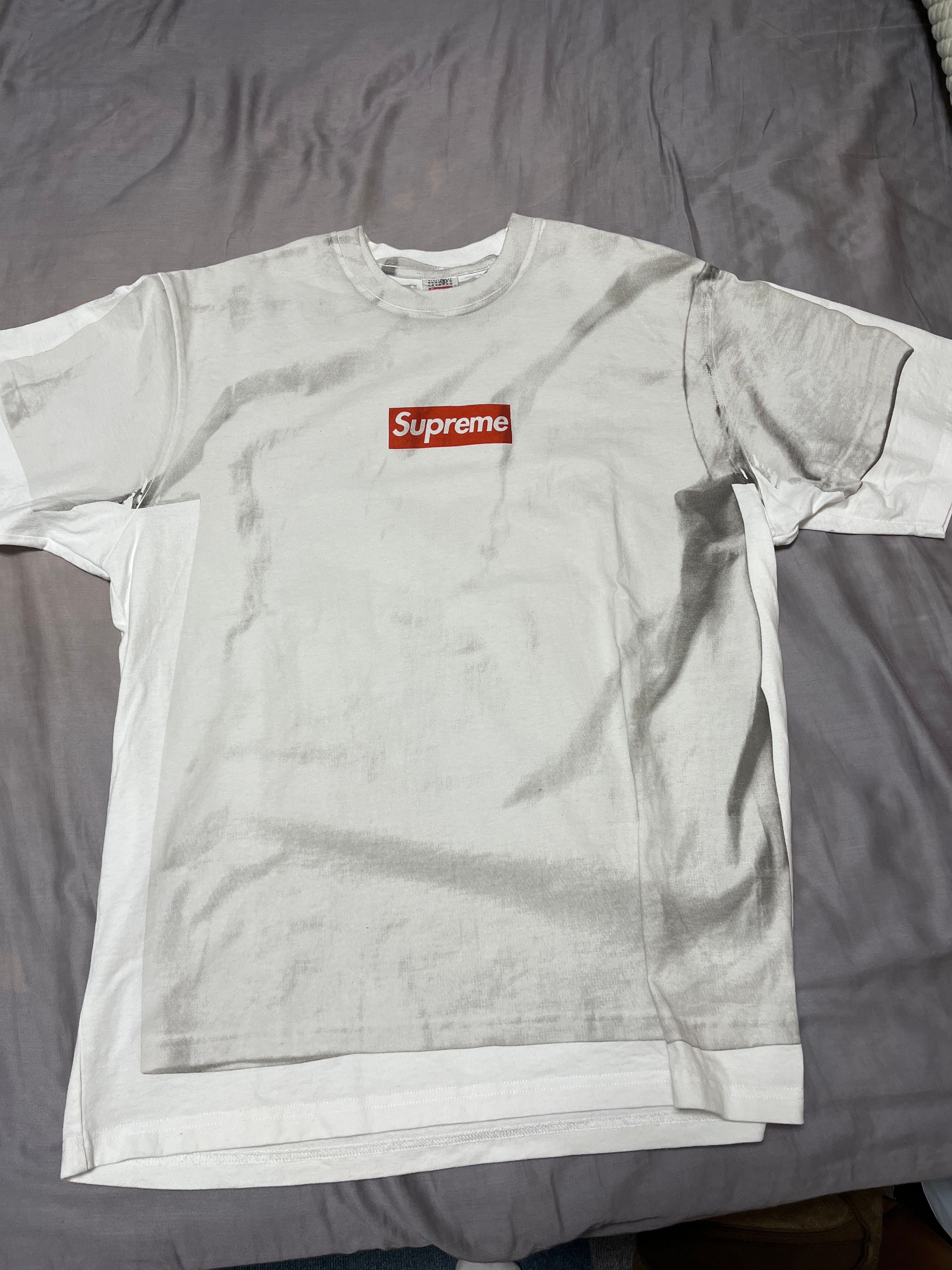 Supreme x MM6 Maison Margiela Box Logo Tee "White"