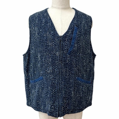 極美品 ポータークラシック ベスト SASHIKO ZIP UP VEST
