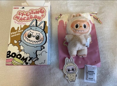 POP MART THE MONSTERS (LABUBU) Exciting Macaron Plush Series SOYMILK