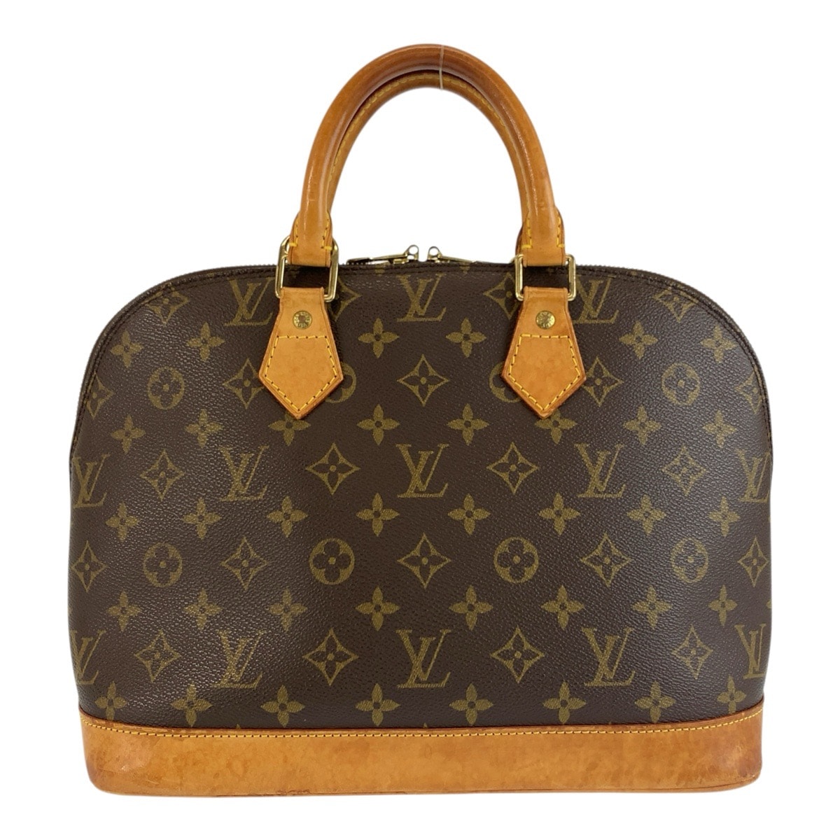 LOUIS VUITTON ルイヴィトン モノグラム アルマ ブラウン ゴールド金具 PVC レザー/ ハンドバッグ 1-0294289 【中古】