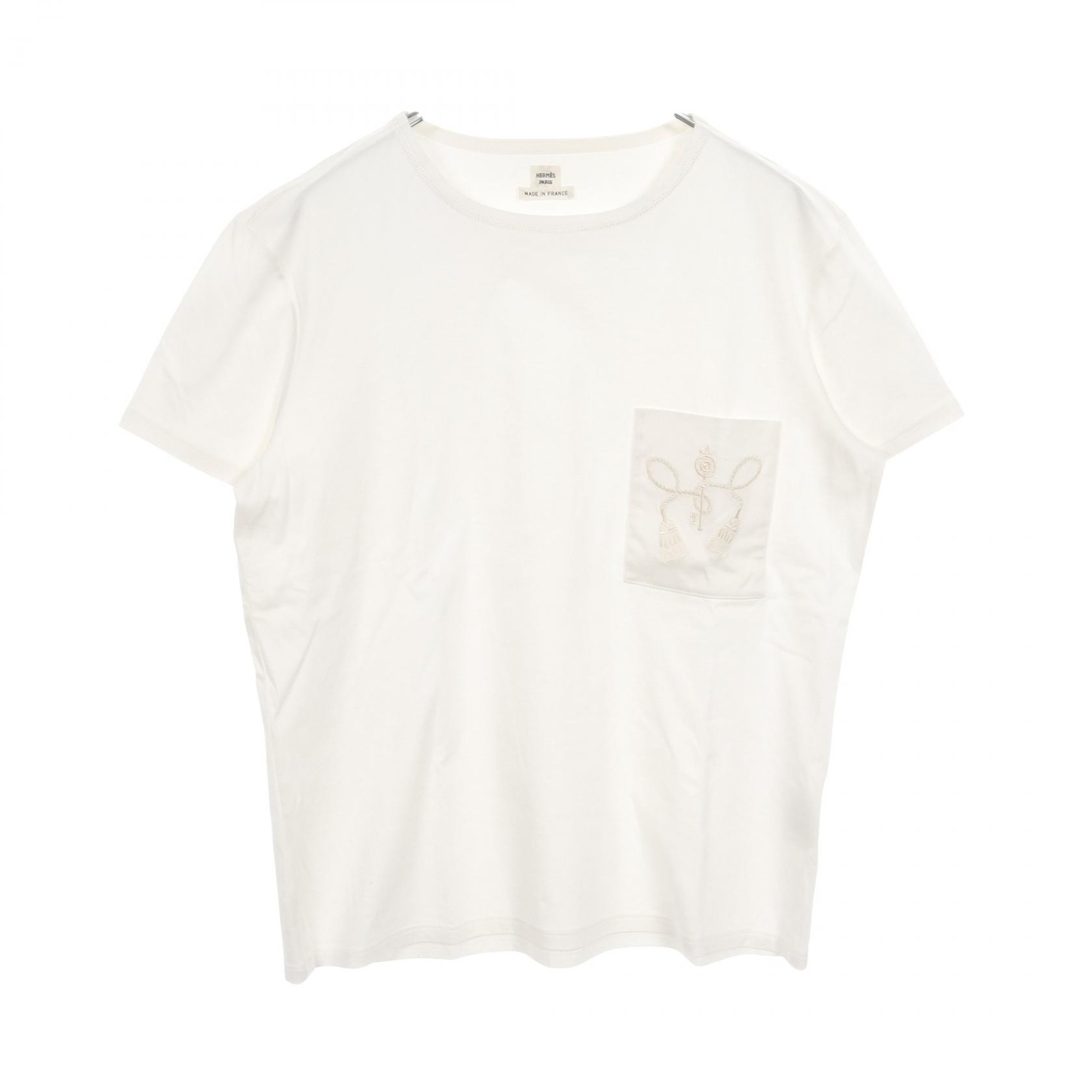 エルメス HERMES カットソー 衣料品 トップス コットン ホワイト レディース ホワイト系 【中古】