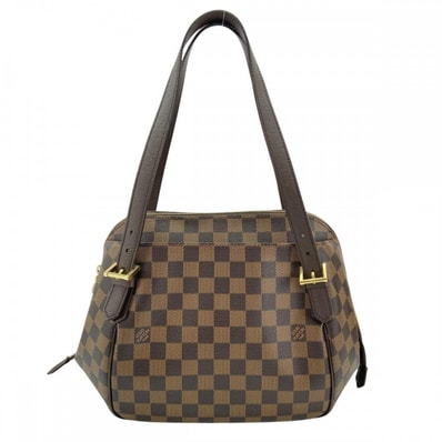 LOUIS VUITTON ルイヴィトン ショルダーバッグ 肩掛け ダミエ ベレムMM ショルダーバッグ N51174 ブラウン 茶 ベージュ ゴールド金具 レディース【中古品】