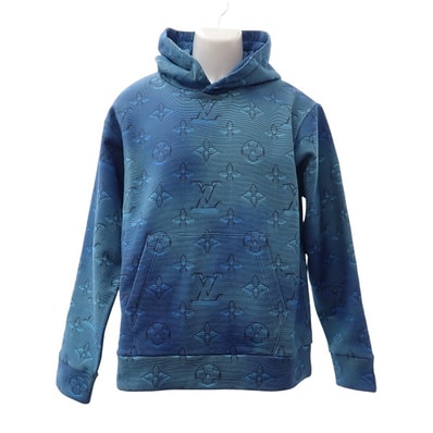 ルイヴィトン LOUIS VUITTON 3D モノグラム プリンテッドオールオーバーフーディ M 1AA4IN パーカー コットン ブルー メンズ【中古】【Aランク】