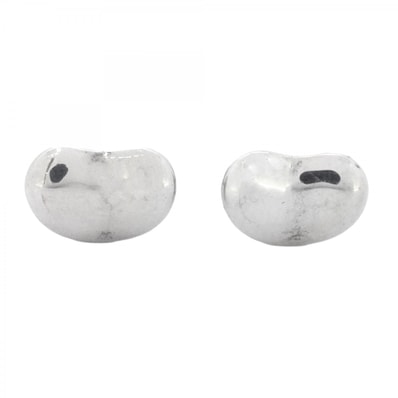 【6jdb0492-k】ティファニー ピアス ビーン シルバー925【中古】レディース