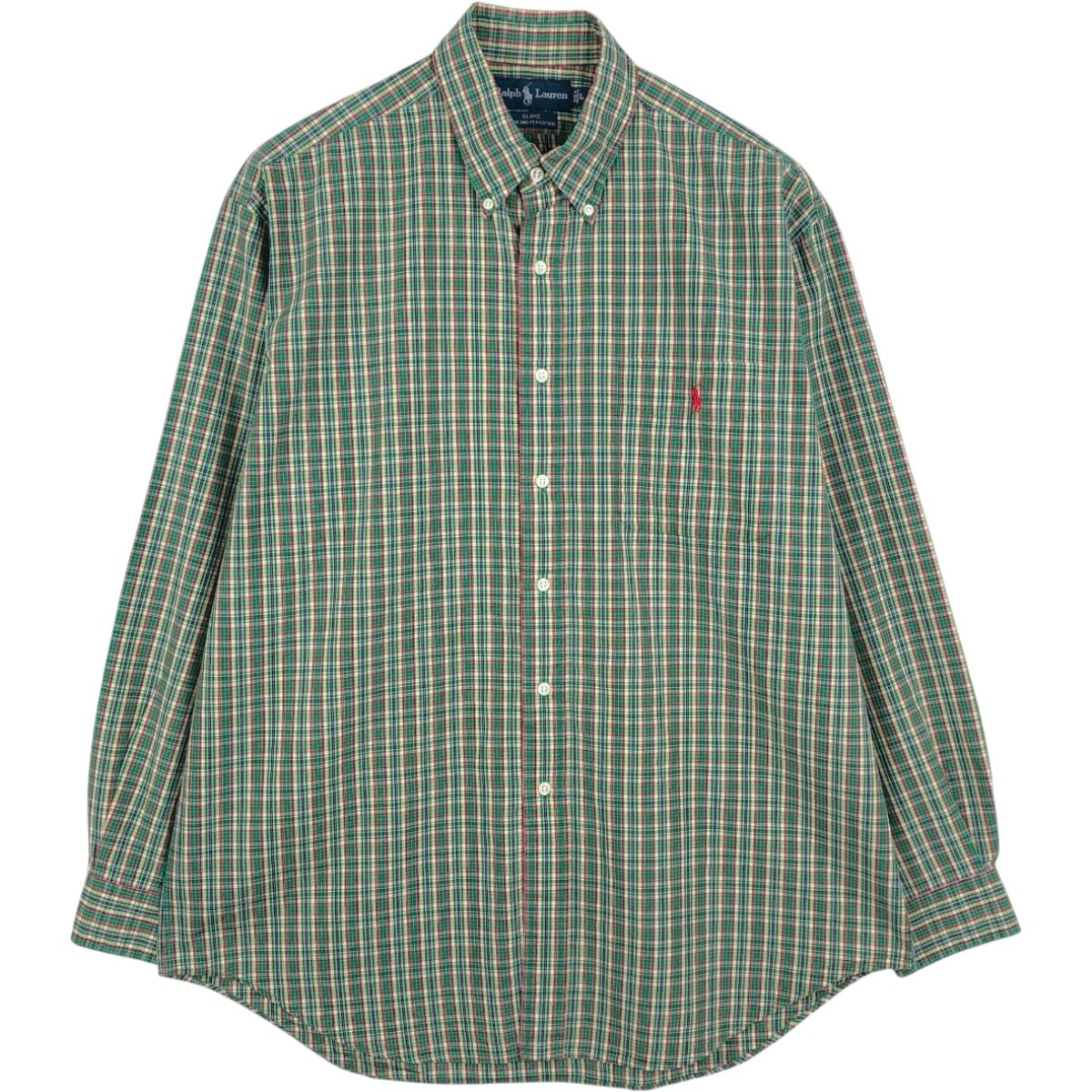 古着 ラルフローレン Ralph Lauren BLAKE 長袖 ボタンダウンチェックシャツ メンズL相当/eaa676549