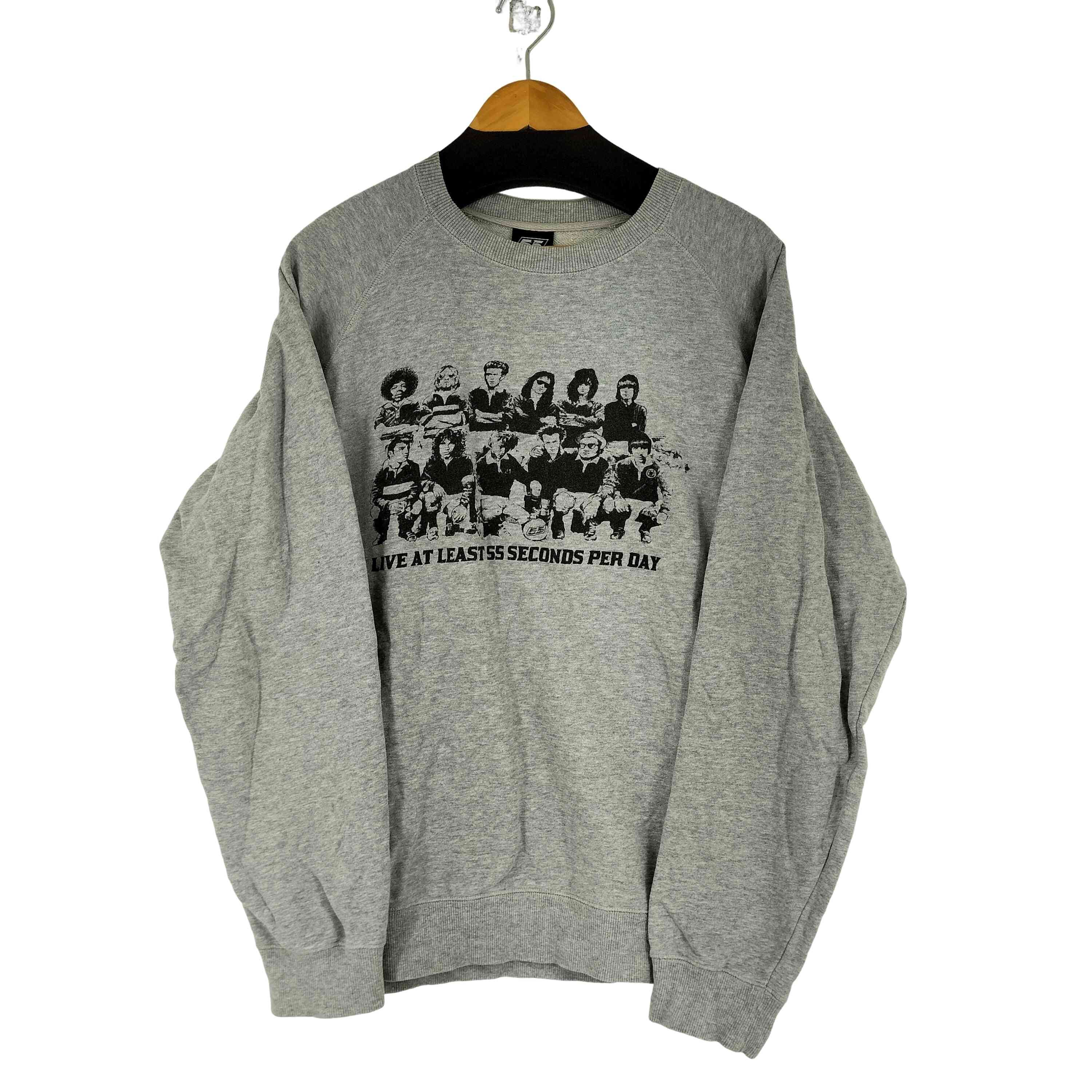 フロントプリント クルーネック スウェット【1140866215626】