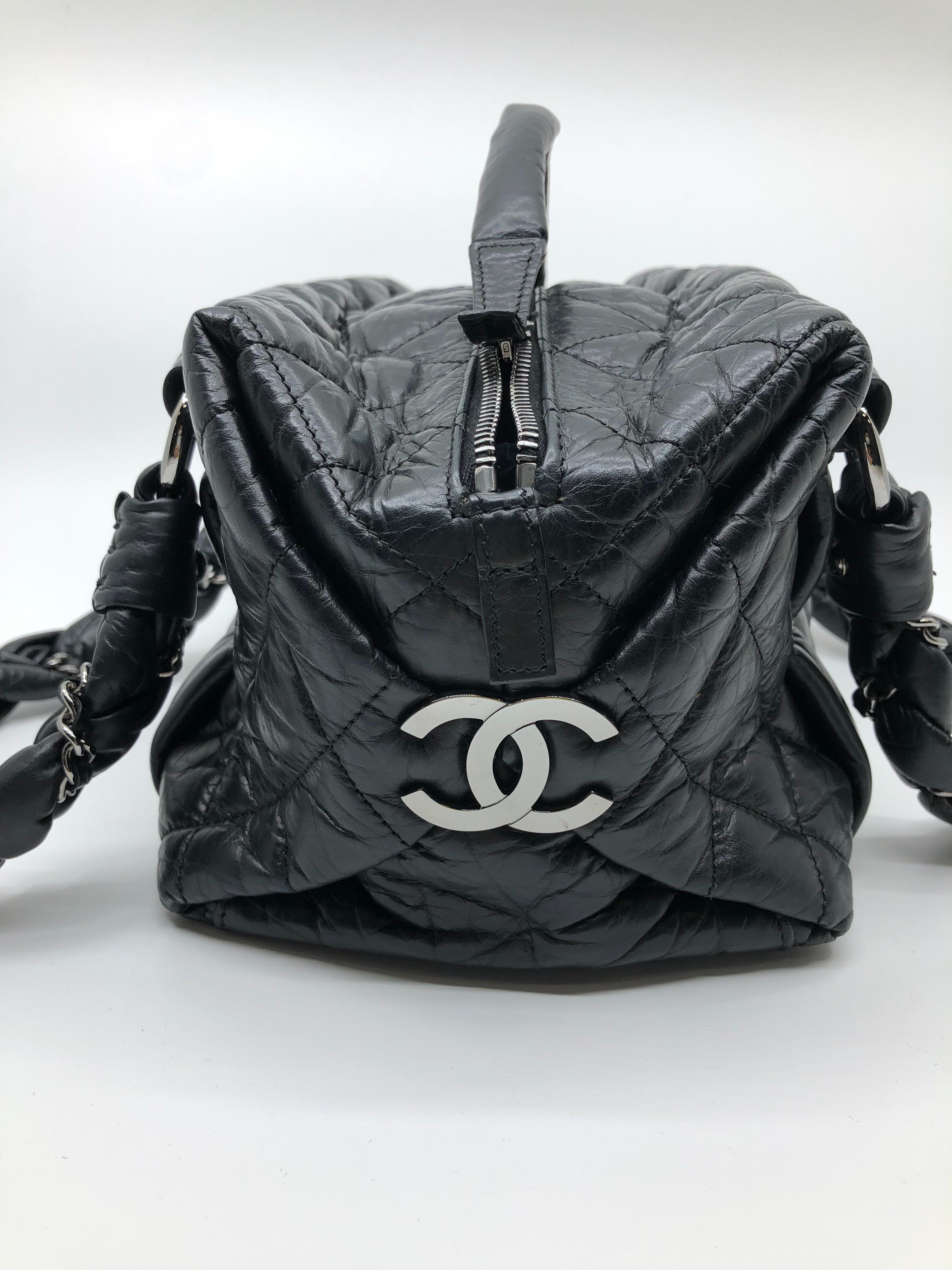 CHANEL Matelasse Chain Hand Bag "Black"