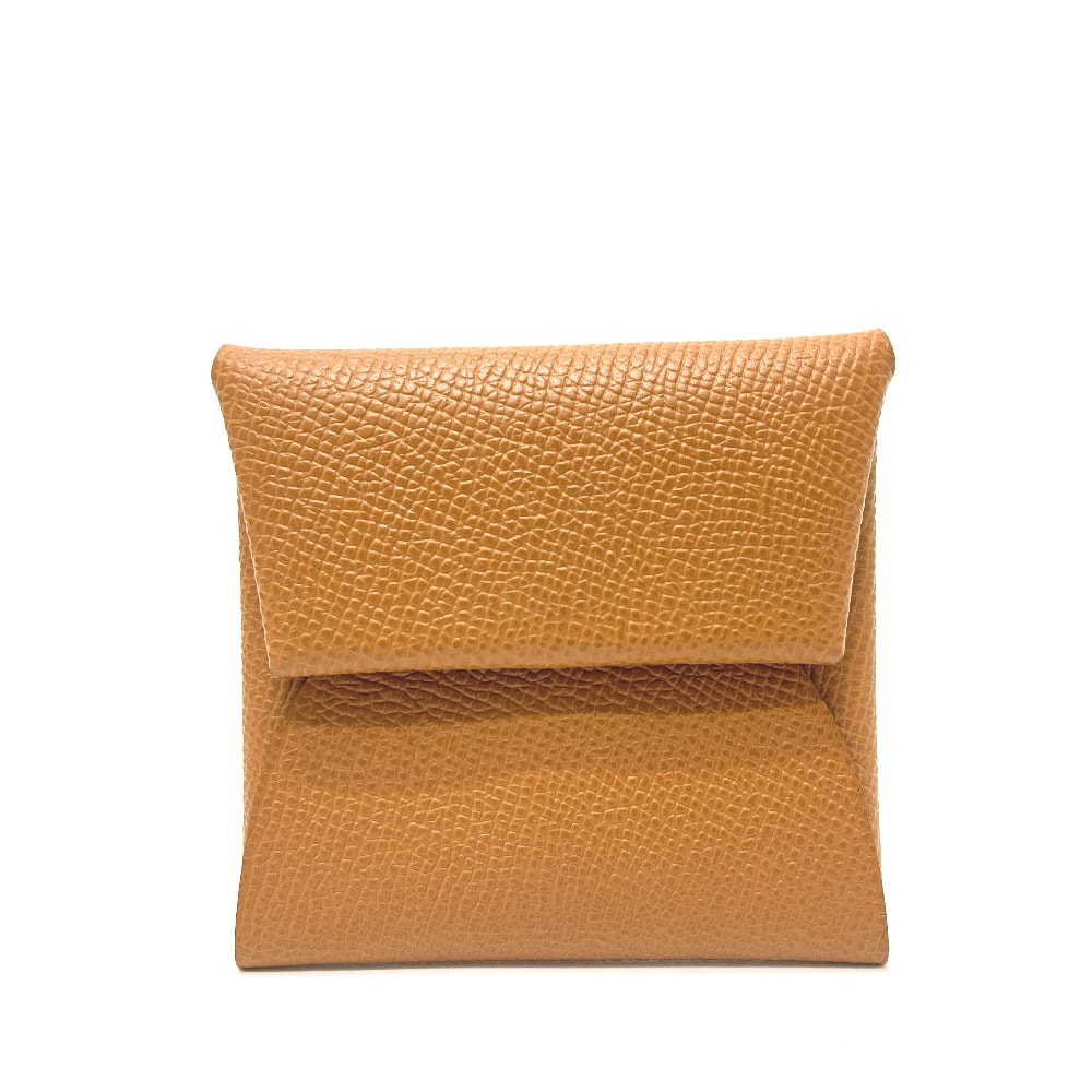 エルメス HERMES バスティア 財布 小銭入れ コインケース ヴォーエプソン B刻 ゴールド 美品