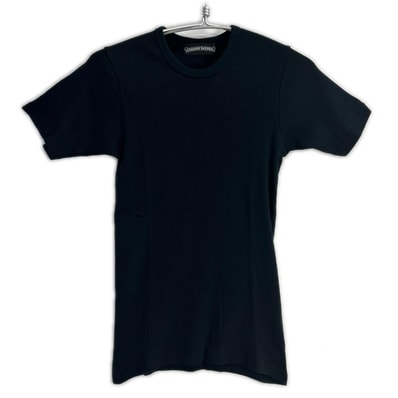 クロムハーツ ブラック リブニットTシャツ byグンゼ M