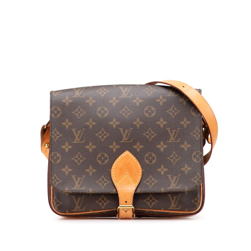 ルイ ヴィトン モノグラム カルトシエールGM 斜め掛け ショルダーバッグ M51252 ブラウン PVC レザー レディース LOUIS VUITTON 【中古】