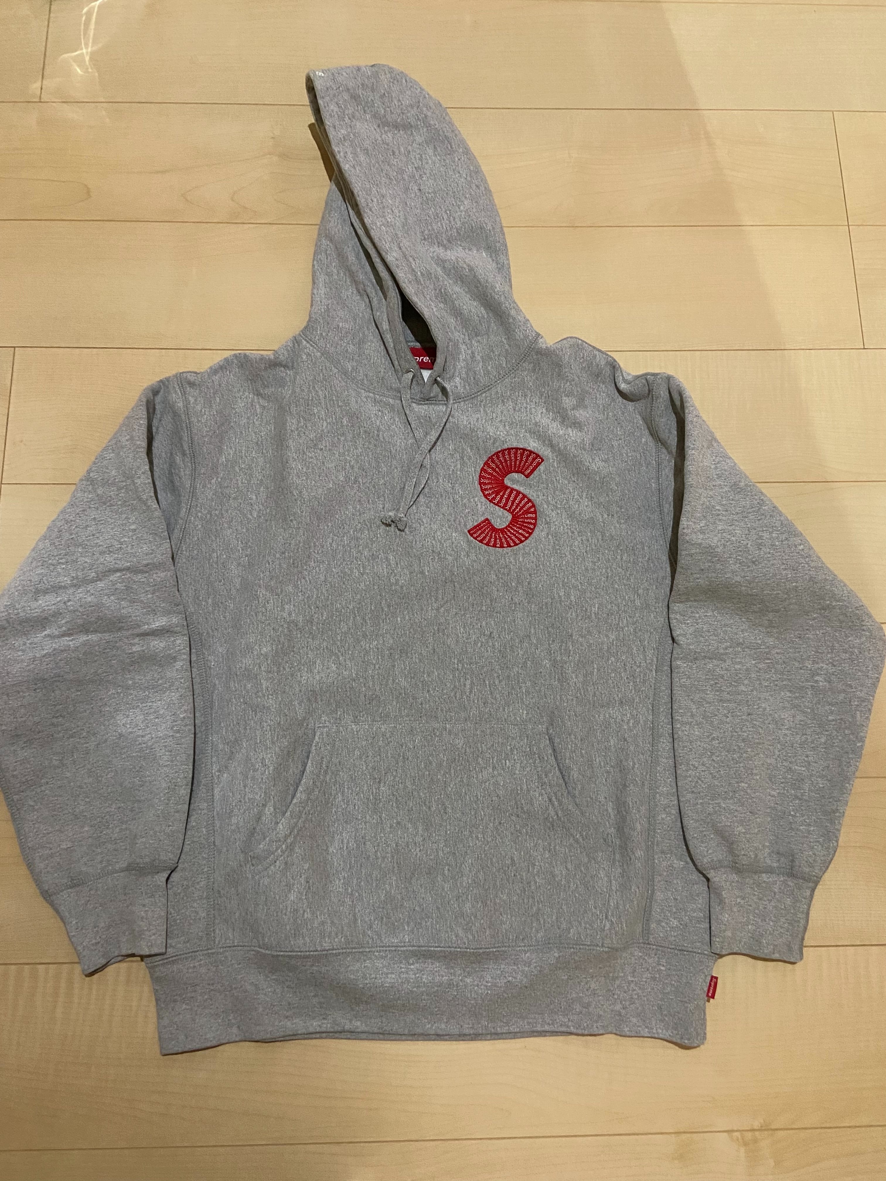 Supreme S Logo Hooded Sweatshirt "Heather Grey" (20FW)
