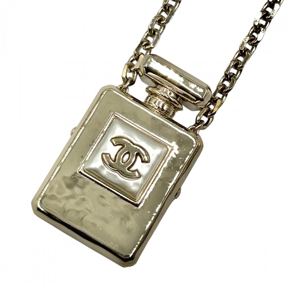 CHANEL シャネル ネックレス ロングネックレス 香水モチーフ ココマーク ココ アクセサリー GP  フェイクパール   B22S ゴールド レディース 美品 2022年【中古品】