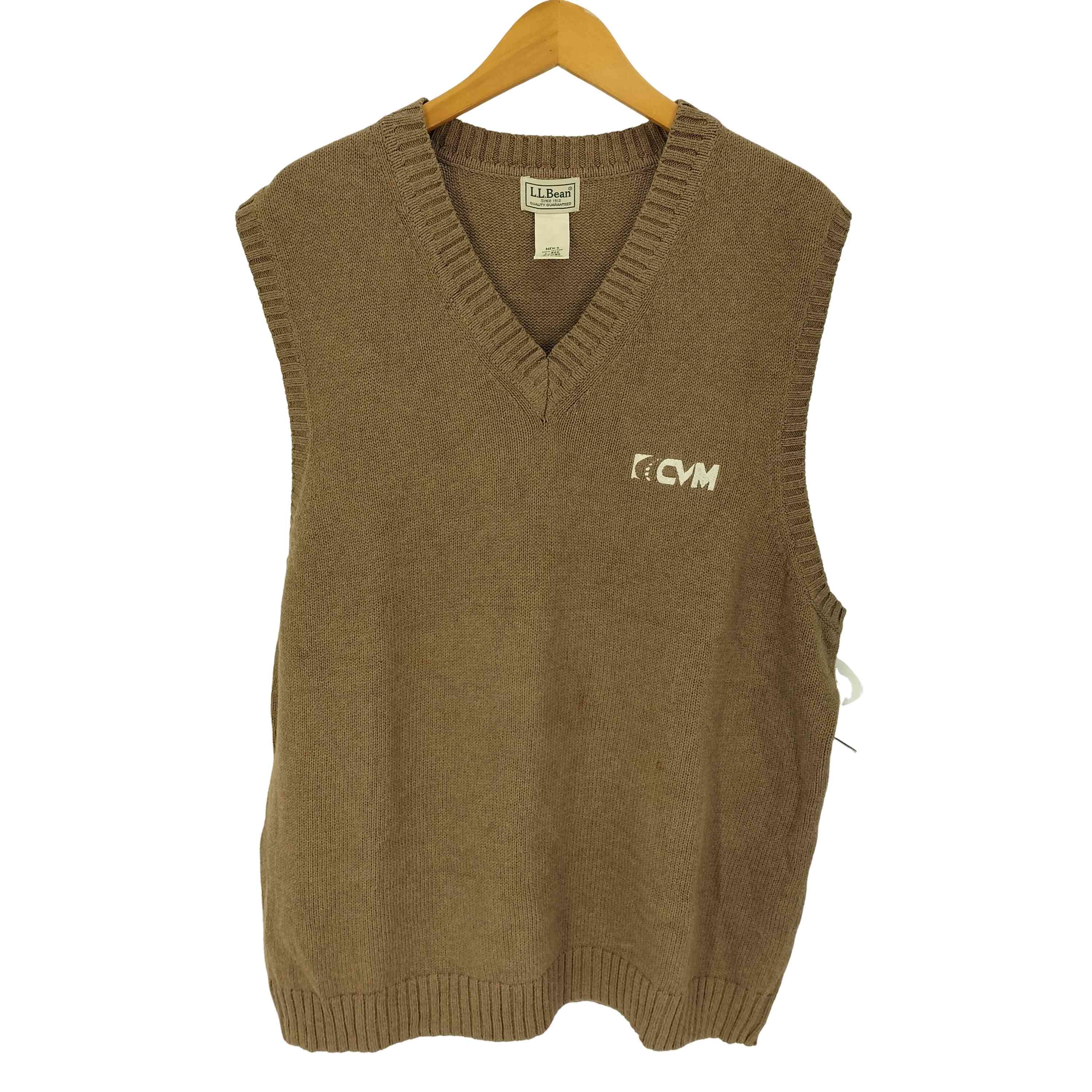 企業ロゴ 刺繍 コットン Vネック ニット ベスト【1135317096459】