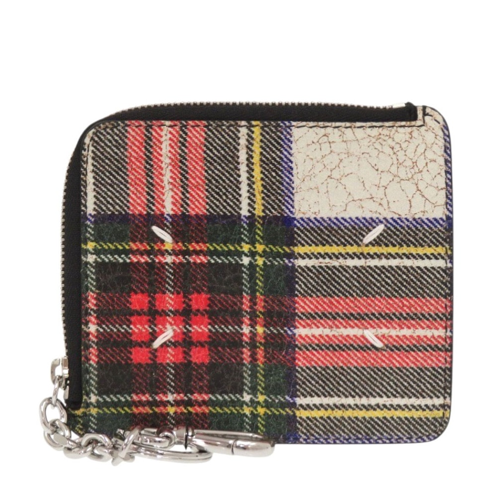 メゾン マルジェラ     レザー  レッド ブラック  コインケ