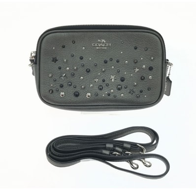 ▼▼COACH コーチ クロスボディ クラッチ スター リベット ダークシルバー レディース 59452