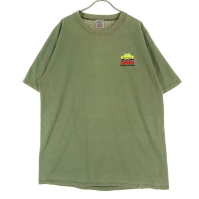 ONEITA オニータ 90s 刺繍 半袖 シングルステッチ Tシャツ XL カーキ オールド