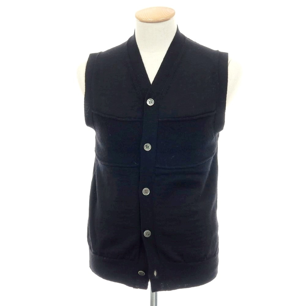 【中古】コムデギャルソン オムドゥ COMME des GARCONS HOMME DEUX 2019年春夏 ウール ニットベスト ブラック【サイズS】【メンズ】