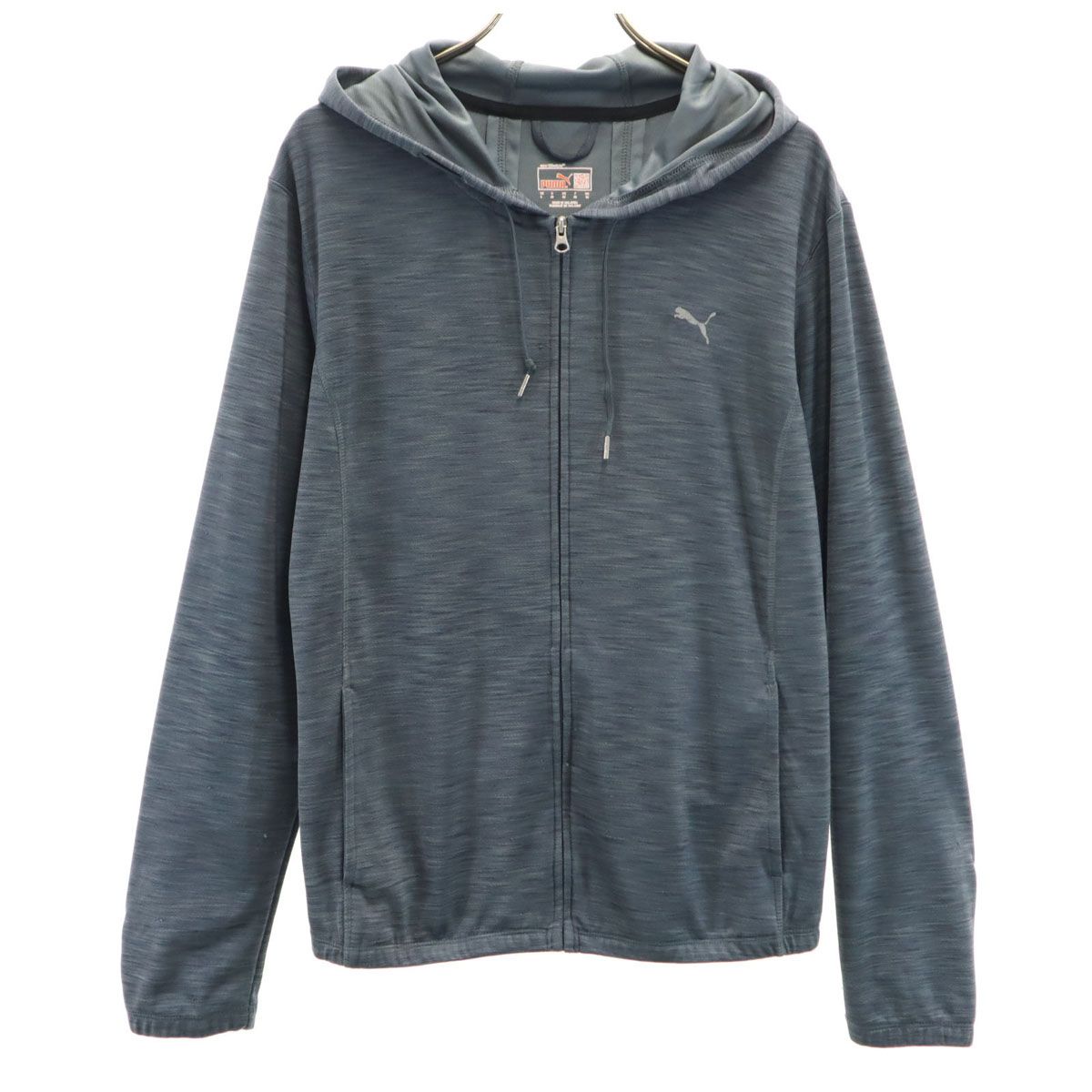 PUMA プーマ 長袖 ジップパーカー L チャコールグレー