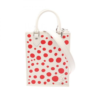 ルイ・ヴィトン LOUIS VUITTON LOUIS VUITTON × 草間彌生 プティット サックプラ 2WAY ハンドバッグ バッグ レザー エピ レディース ホワイト系 / レッド系 M81986 【中古】