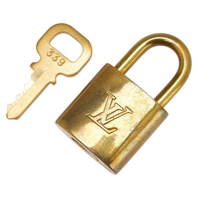 ルイ ヴィトン カデナ 南京錠 キー セット ゴールド メッキ レディース LOUIS VUITTON 【中古】