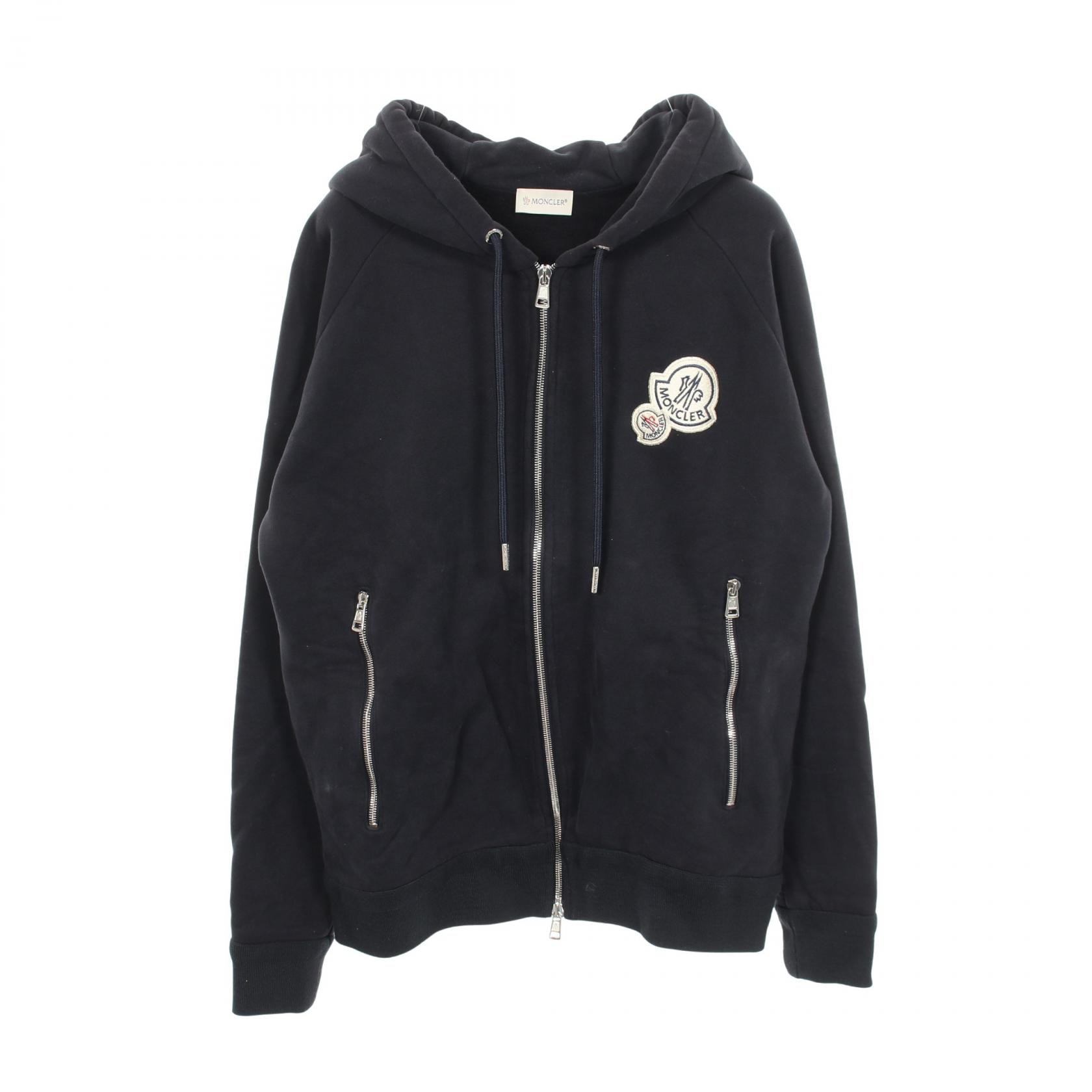 モンクレール MONCLER パーカー 衣料品 トップス コットン メンズ ネイビー系 【中古】