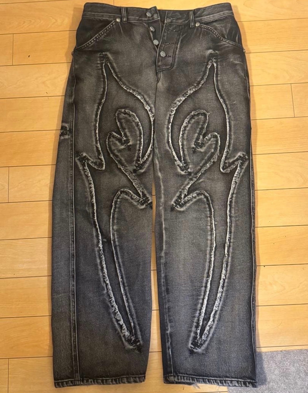 THUG CLUB Tribal Denim Pants "BLACK"