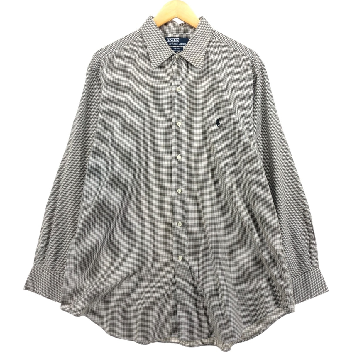 古着 ラルフローレン Ralph Lauren POLO by Ralph Lauren ANDREW 長袖 コットンチェックシャツ メンズL相当/eaa566961