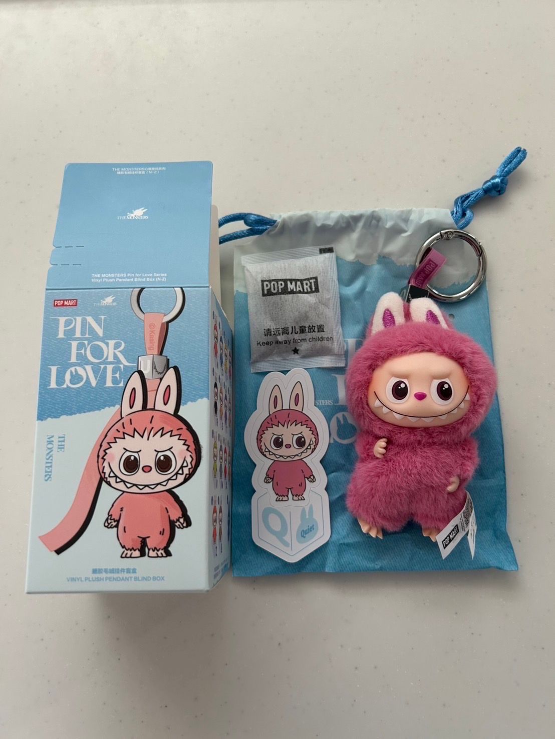 POP MART THE MONSTERS (LABUBU) Pin for Love Series-Vinyl Plush Pendant (N-Z) Q