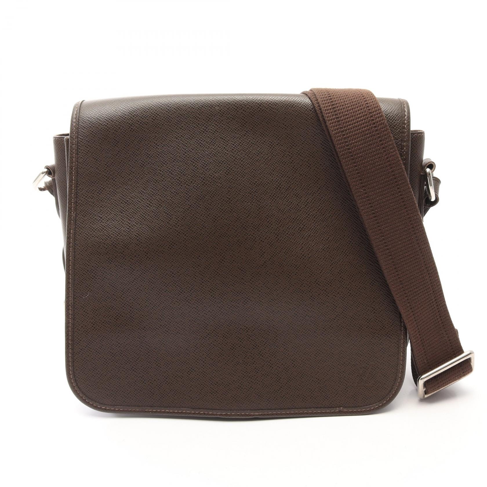 ルイ・ヴィトン LOUIS VUITTON アンドレイ タイガ グリズリ ショルダーバッグ バッグ レザー メンズ ブラウン系 M32488 【中古】