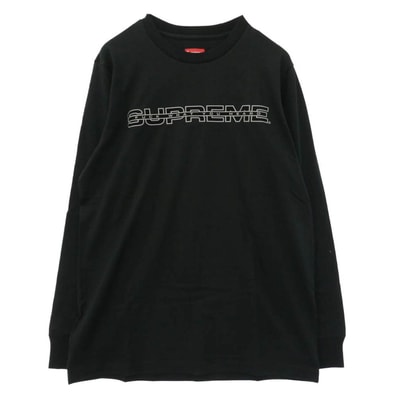 Supreme シュプリーム 17SS 3M Reflective L/S Tee リフレクター ロング スリーブ 長袖 カットソー Tシャツ ブラック系 L【中古】