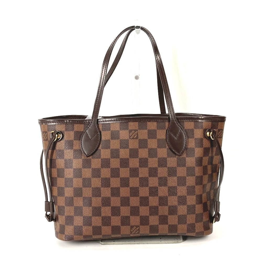 ルイヴィトン LOUIS VUITTON ネヴァーフル PM N41359 ダミエ ポーチ付き ショルダーバッグ カバン 肩掛け トートバッグ ダミエキャンバス エベヌ ブラウン