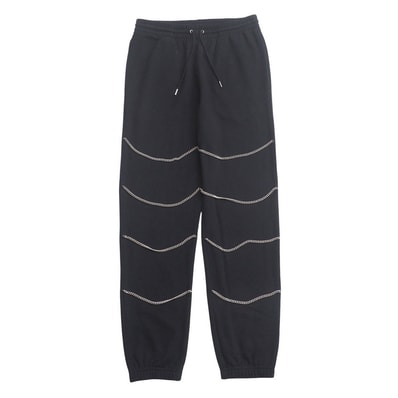 2022SS■CELINE セリーヌ パンツ サイズL スウエット ジョガーパンツ シルバーチェーン装飾 イタリア製 ブランド古着【中古】20250501/RA4527