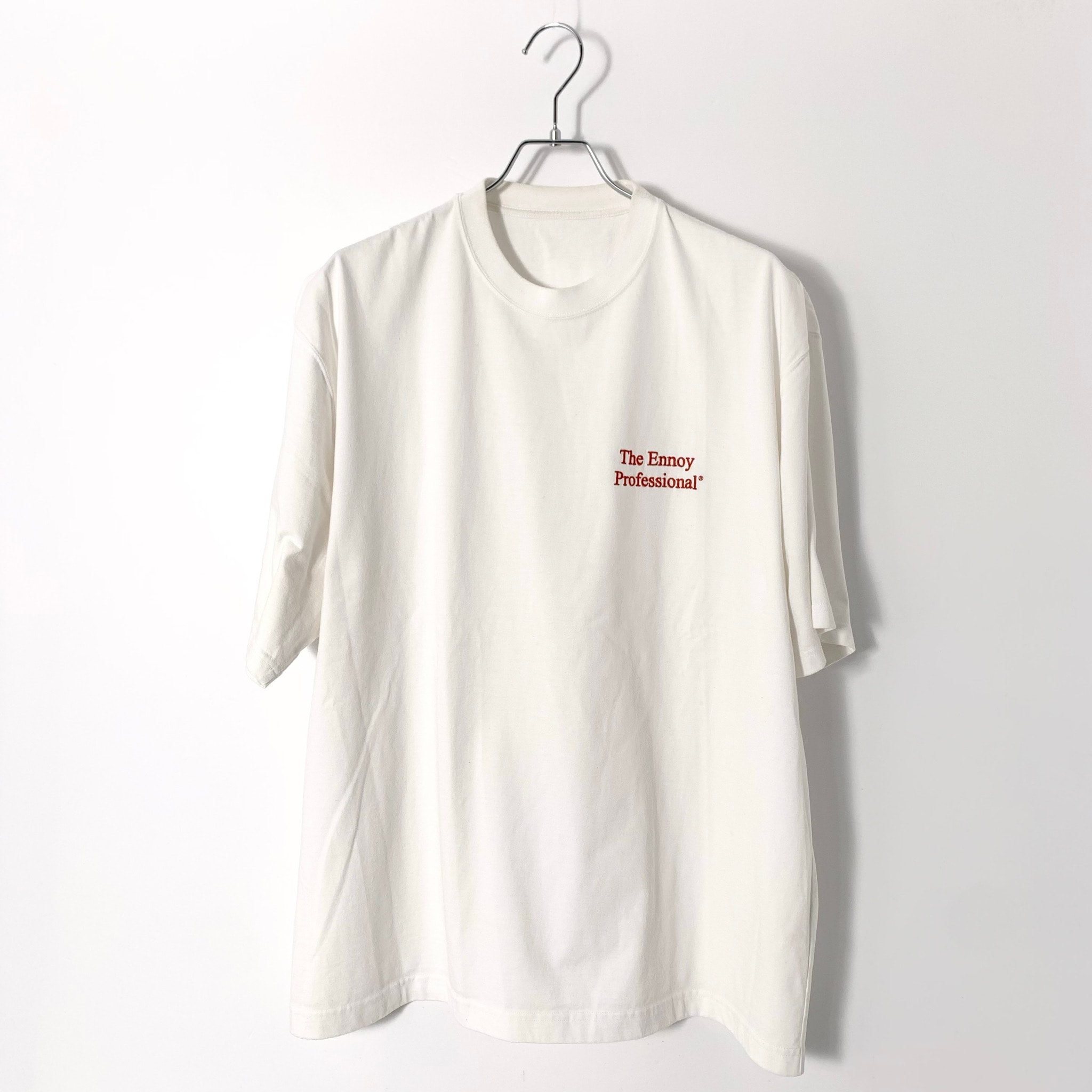 ENNOY Professional Logo T-Shirt "White x Red" (24SS) SS24BRENCT04NTL