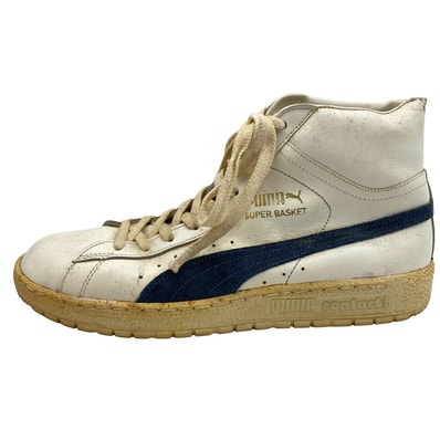 PUMA プーマ スニーカー 【観賞用】ヴィンテージ 70s ユーゴスラビア製 SUPER BASKET Hi スーパーバスケット ハイカット スニーカー ホワイト系 8 1/2【中古】